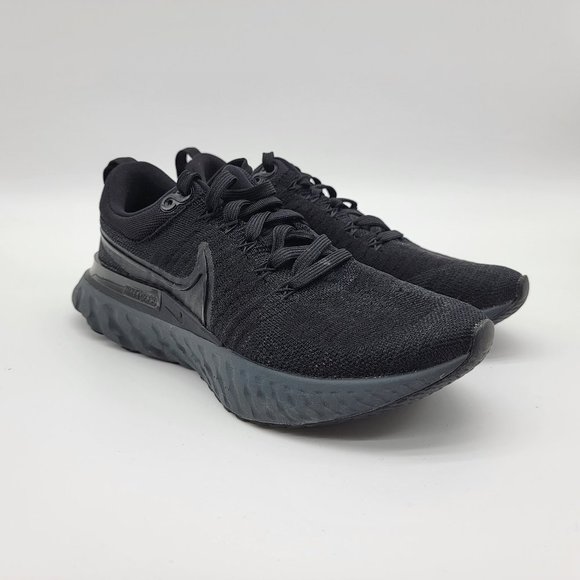 NEW Nike React Inifinity Run Flyknit 2 Black Running Shoes Sneakers - Picture 8 of 8